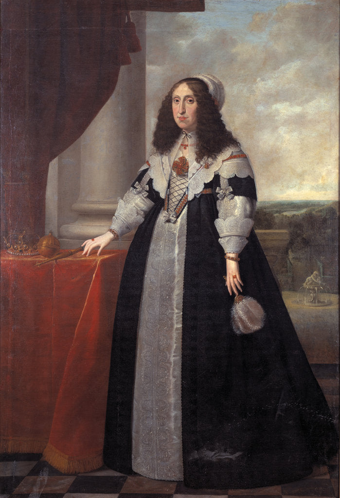 Detail of Portrait of Archduchess Cecilia Renata of Austria, Queen of Poland, 1643 by Anonymous