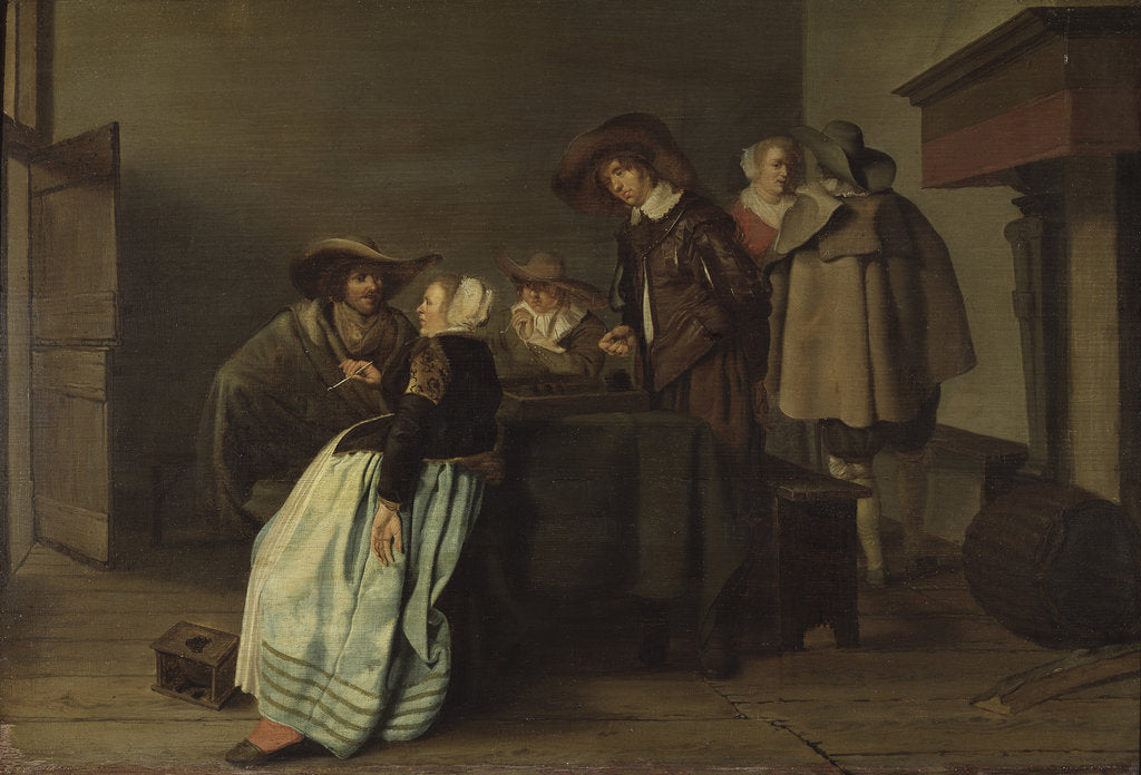 Detail of A Conversation, 1628 by Anonymous