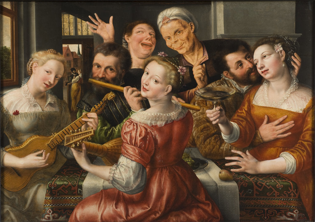 Detail of A Merry Company by Anonymous