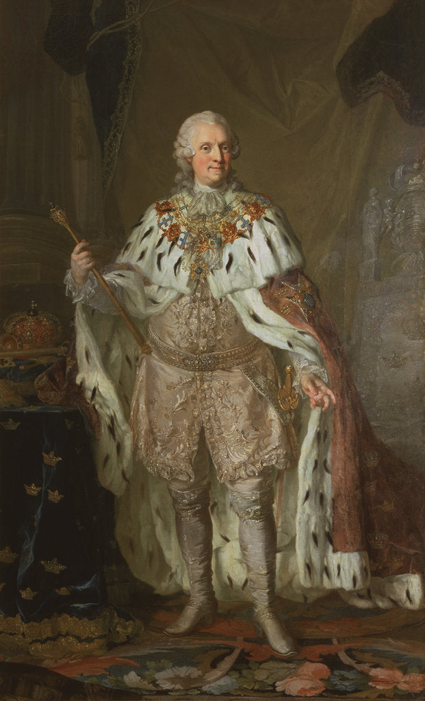 Detail of Portrait of Adolph Frederick, King of Sweden by Anonymous