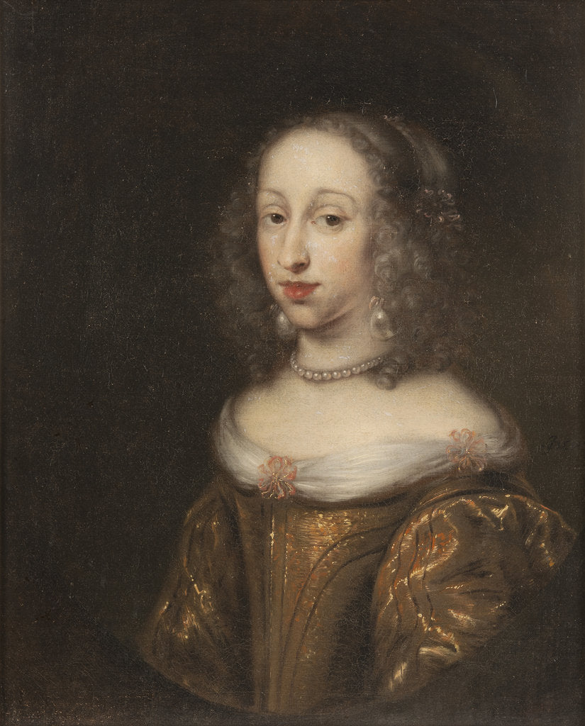 Detail of Portrait of Princess Anna Dorothea of Holstein-Gottorp by Anonymous