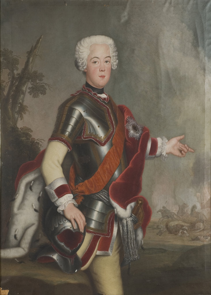 Detail of Portrait of Prince Augustus William of Prussia, First half of the 18th cent by Anonymous