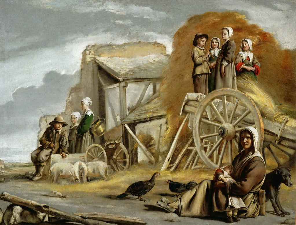 Detail of The Haycart (Return From Haymaking), 1642 by Anonymous