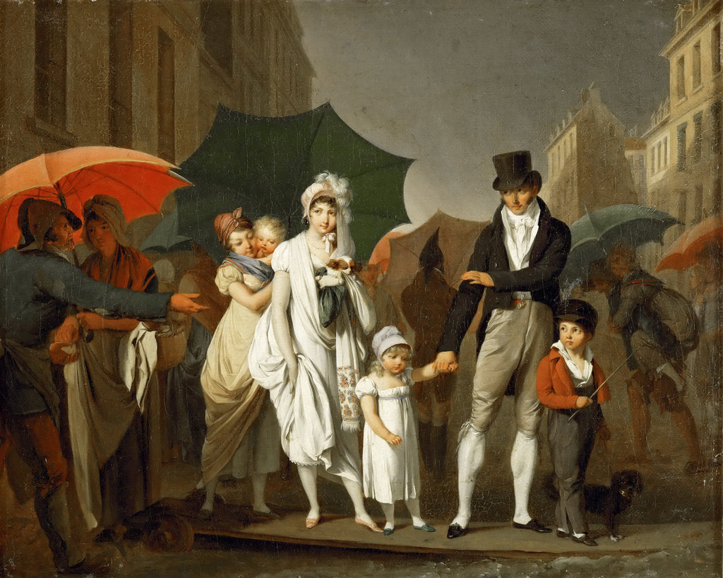 Detail of The Downpour, ca 1805 by Anonymous
