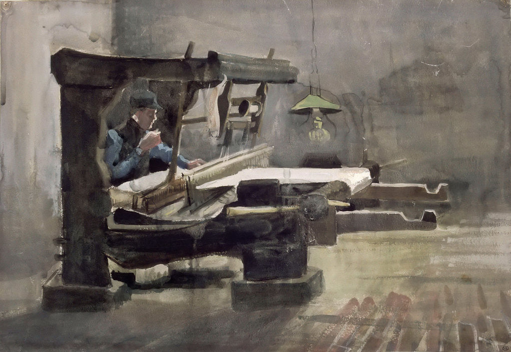 Detail of Weaver, 1884 by Anonymous