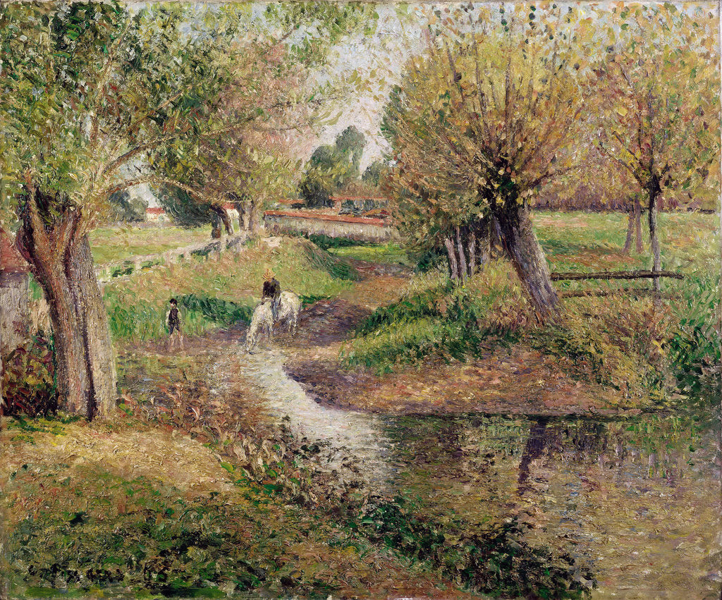 Detail of The Watering Place, Éragny, 1895 by Anonymous