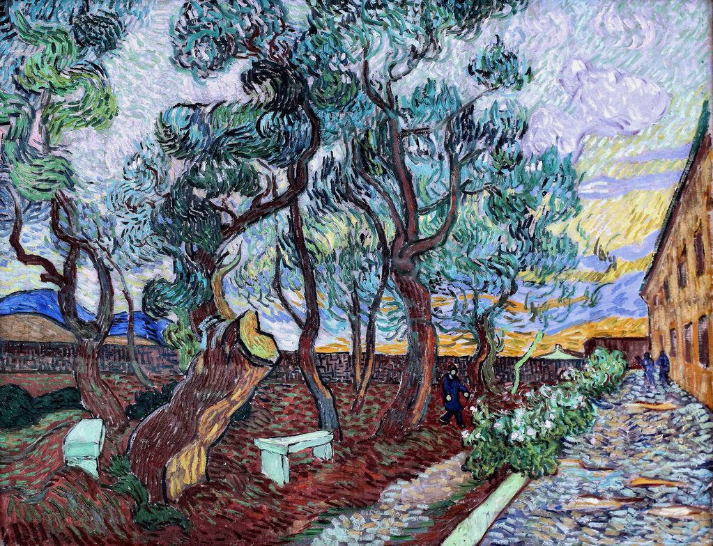 Detail of The garden of the hospital at Saint-Rémy, 1889 by Anonymous