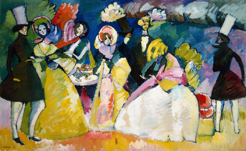 Detail of Group in Crinolines (Reifrockgesellschaft), 1909 by Anonymous