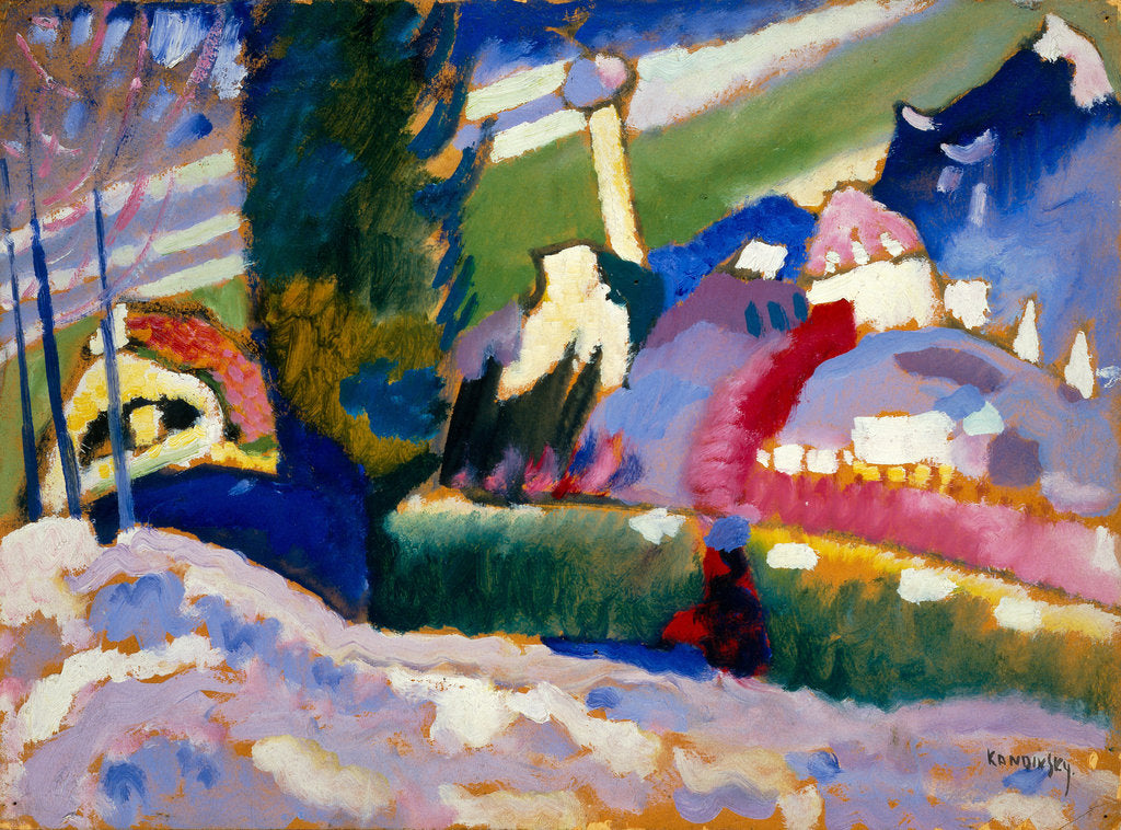 Detail of Winter Landscape with Church, 1910-1911 by Anonymous