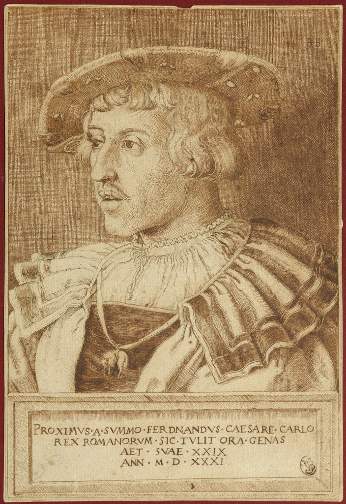 Detail of Portrait of Emperor Ferdinand I, 1531 by Anonymous