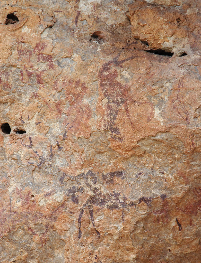 Detail of Painting in the Cuevas de la Araña, Between 10000 und 6000 BC by Anonymous