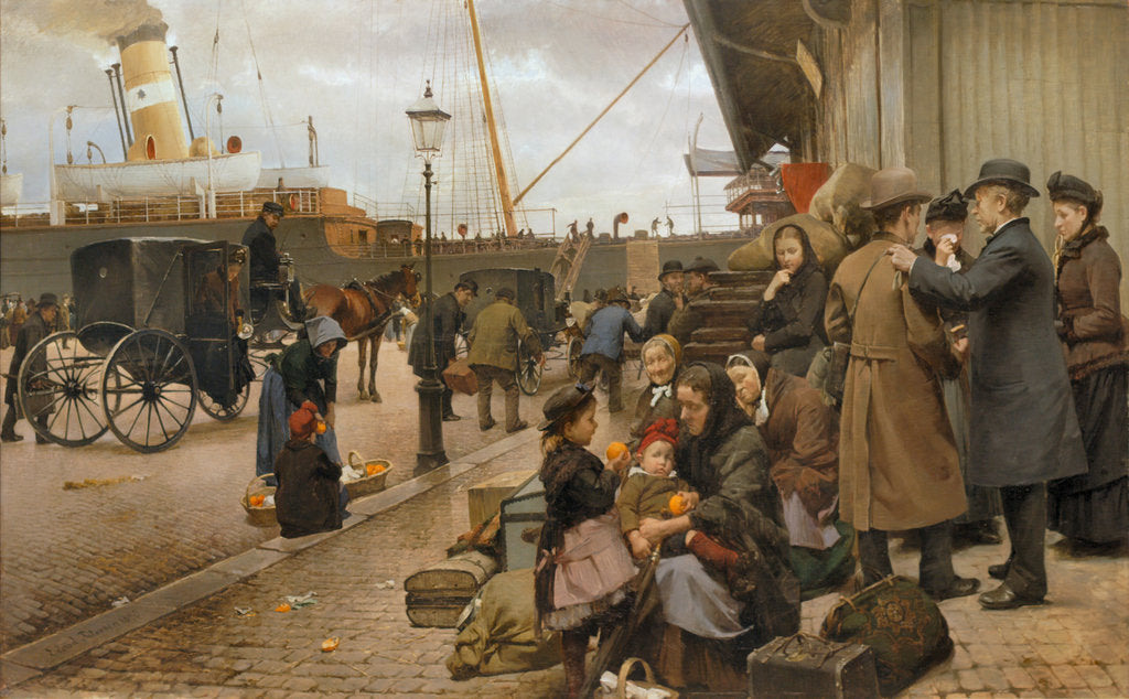 Detail of Emigrants on Larsens Plads, 1890 by Anonymous