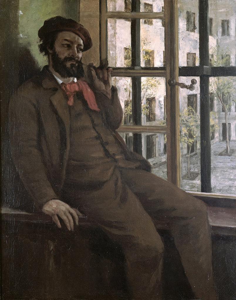 Detail of Self-Portrait at Sainte-Pélagie (Le prisonnier de Sainte-Pélagie), ca 1872 by Anonymous