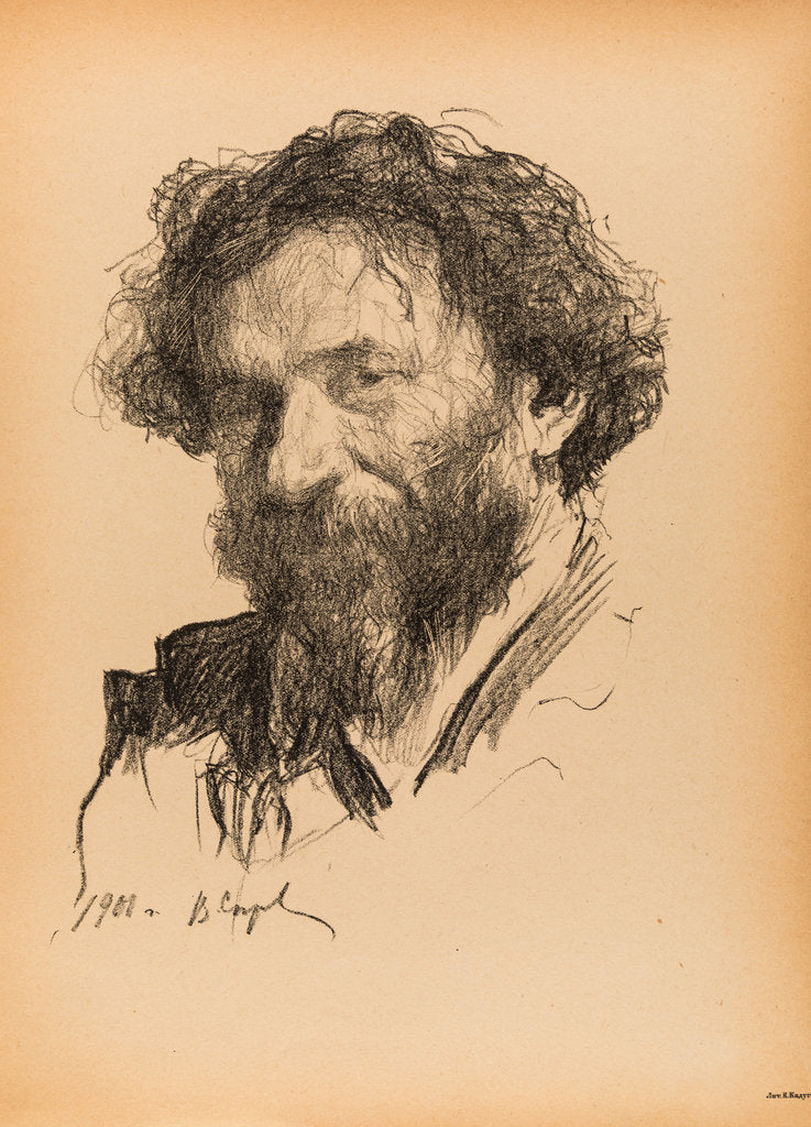 Detail of Portrait of the painter Ilya Yefimovich Repin, 1901 by Anonymous