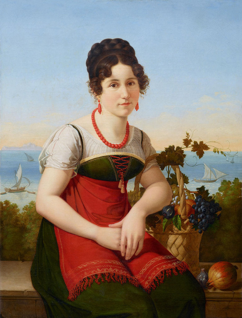 Detail of Portrait of an Italian woman, 1818 by Anonymous