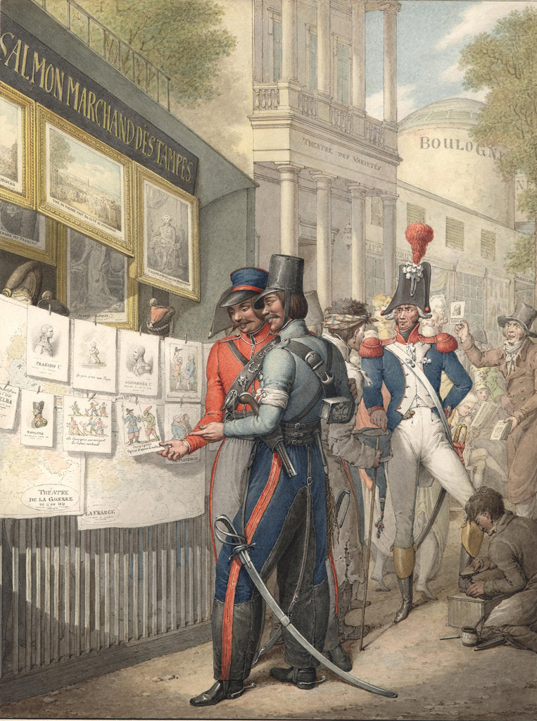Detail of Russian Cossacks in Paris, 1914, 1814-1815 by Anonymous