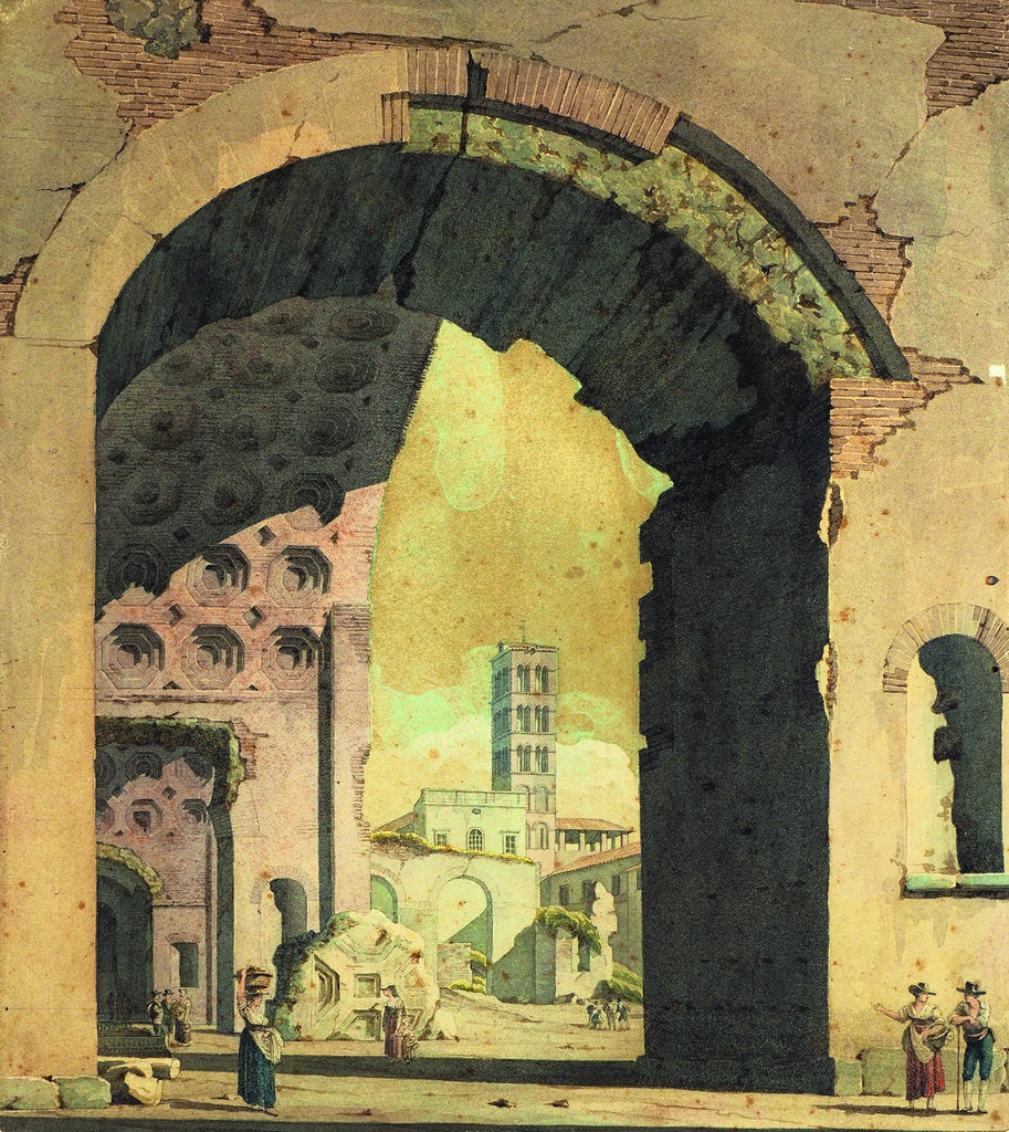 Detail of The Basilica of Maxentius and Constantine in the Roman Forum, c. 1824 by Anonymous