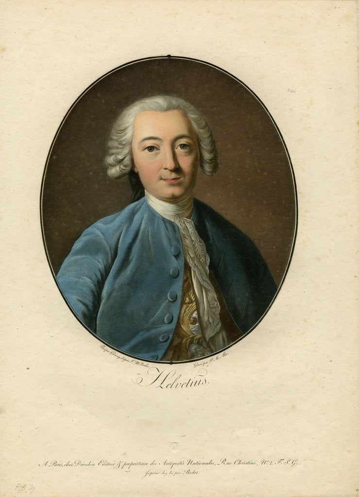 Detail of Portrait of Claude Adrien Helvétius, 1793-1794 by Anonymous