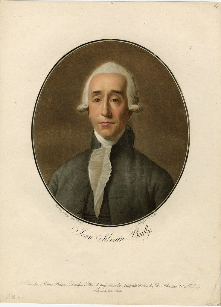 Detail of Portrait of Jean Sylvain Bailly, 1795 by Anonymous