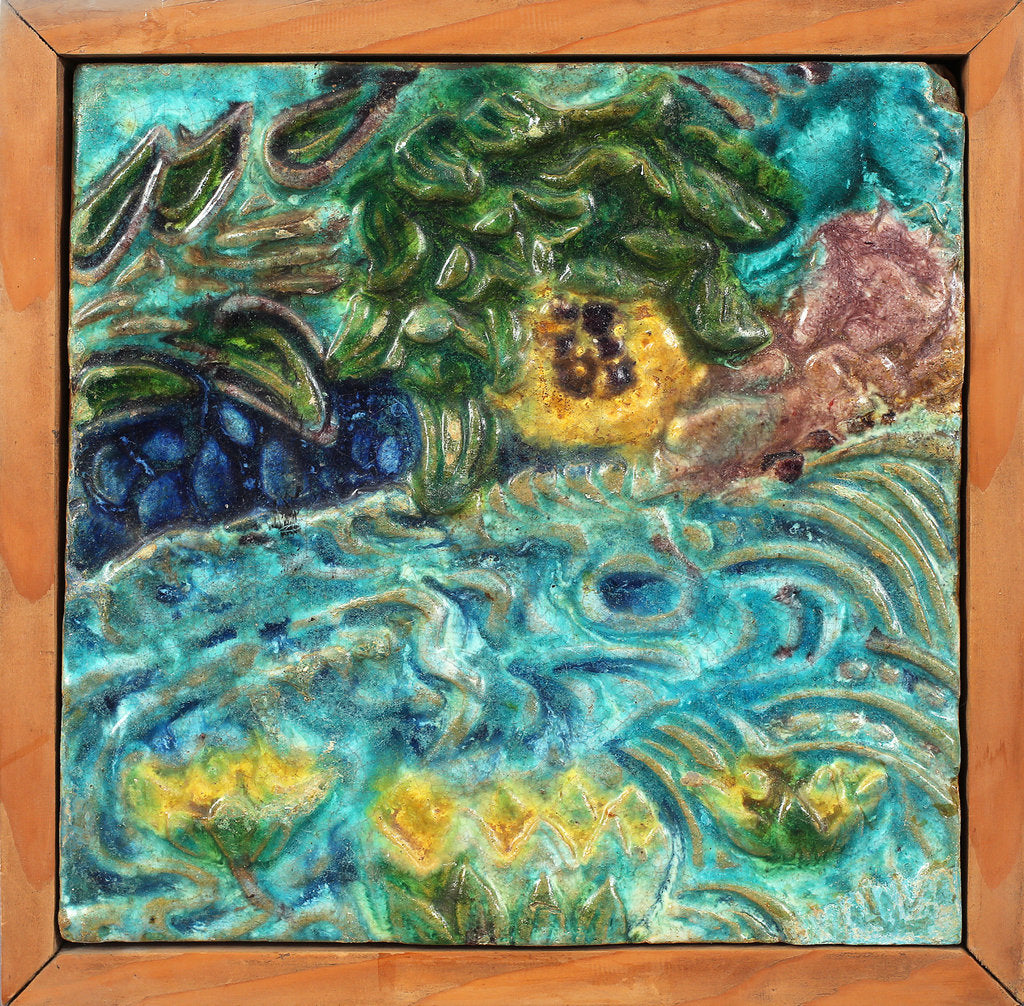 Detail of Tile with lilies, End 1890s by Anonymous