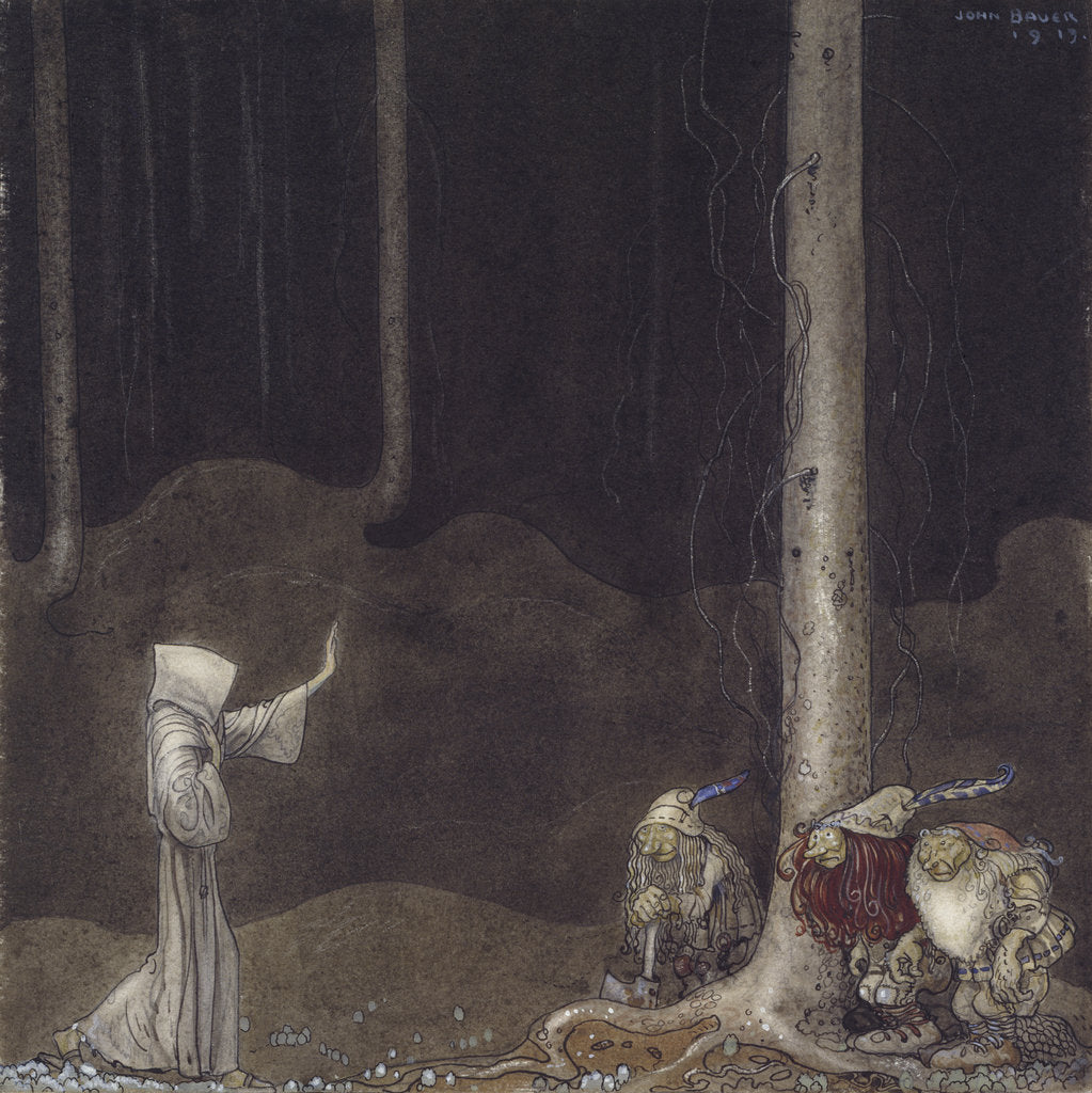 Detail of Brother Martin and Three Trolls, 1913 by Anonymous