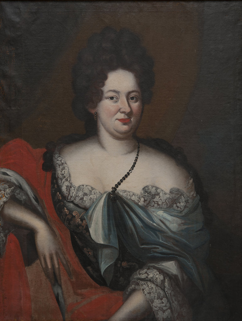 Detail of Portrait of Charlotte Sophie, Duchess of Courland by Anonymous
