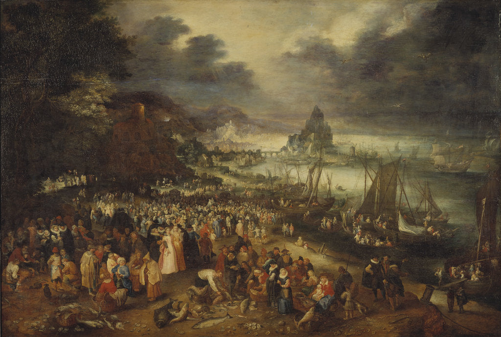 Detail of Christ Preaching from a Boat, 1606 by Anonymous