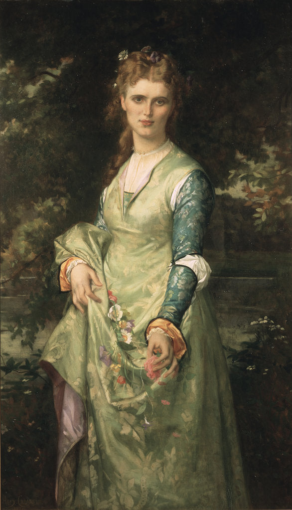 Detail of Christina Nilsson as Ophelia, 1873 by Anonymous