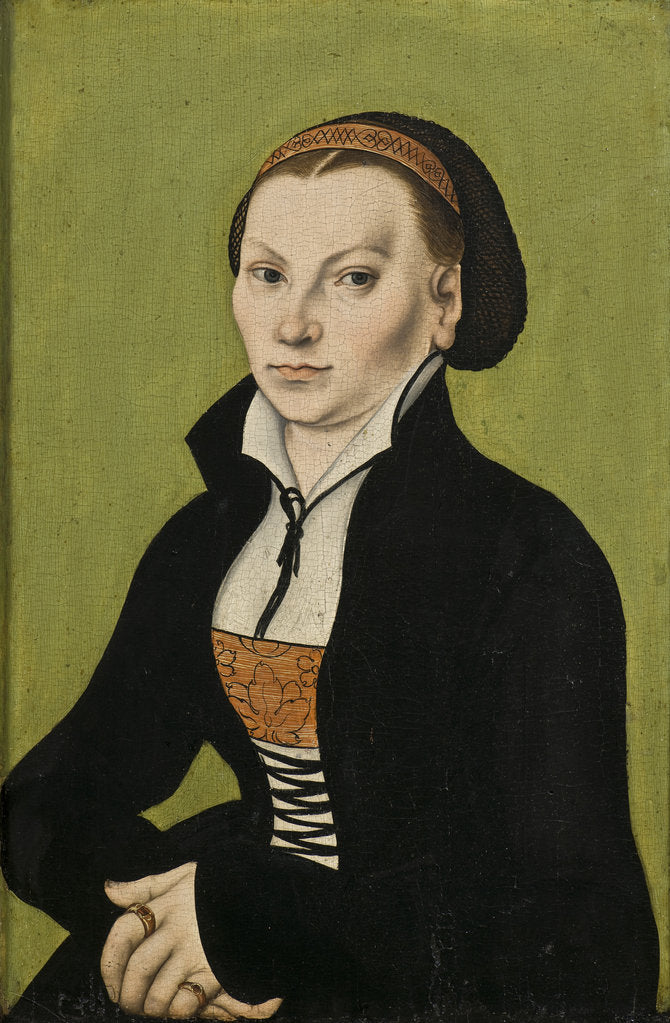 Detail of Portrait of Katharina Luther, née Katharina von Bora, 1526 by Anonymous