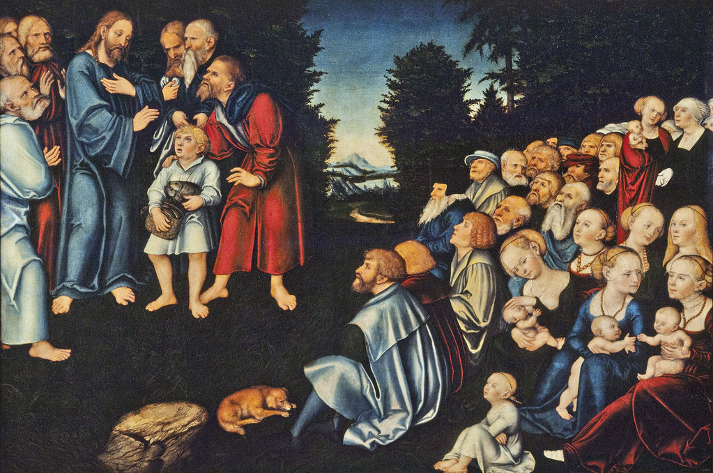 Detail of The Miracle of the Five Loaves and Two Fishes by Anonymous