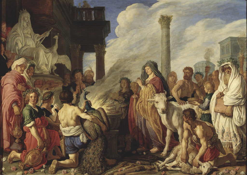Detail of Didos sacrifice to Juno, 1630 by Anonymous