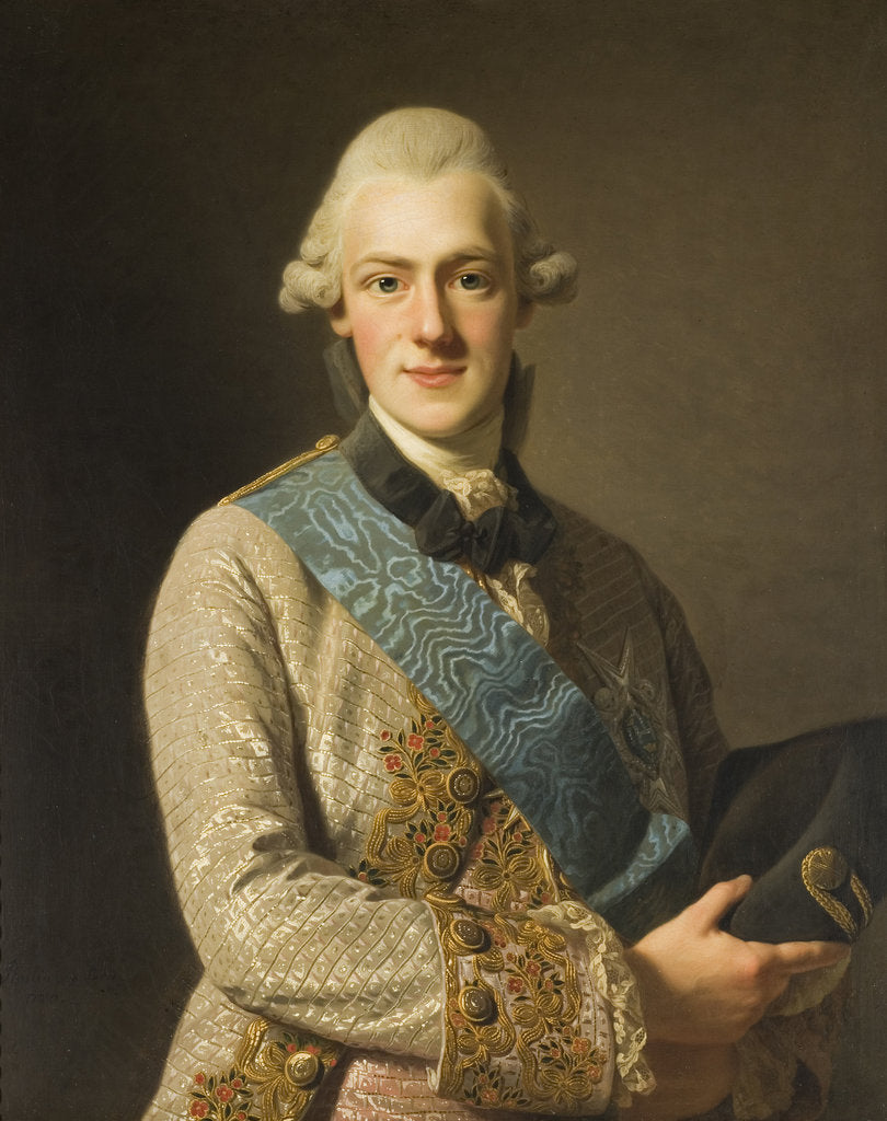 Detail of Portrait of Prince Frederick Adolf of Sweden, Duke of Östergötland, 1770 by Anonymous