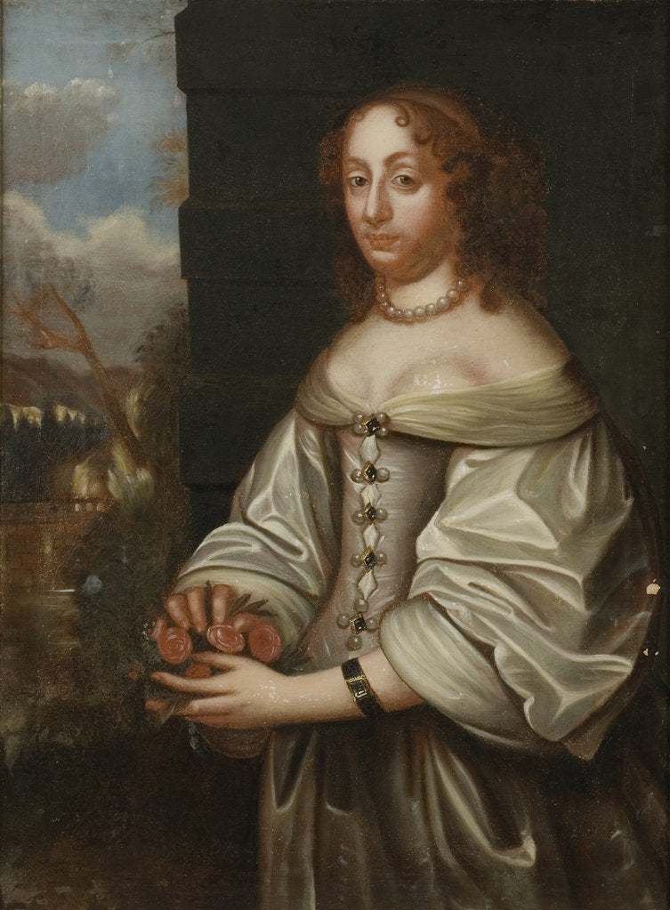 Detail of Portrait of Countess Palatine Eleonora Catherine of Zweibrücken, Landgravine of Hesse-Es by Anonymous