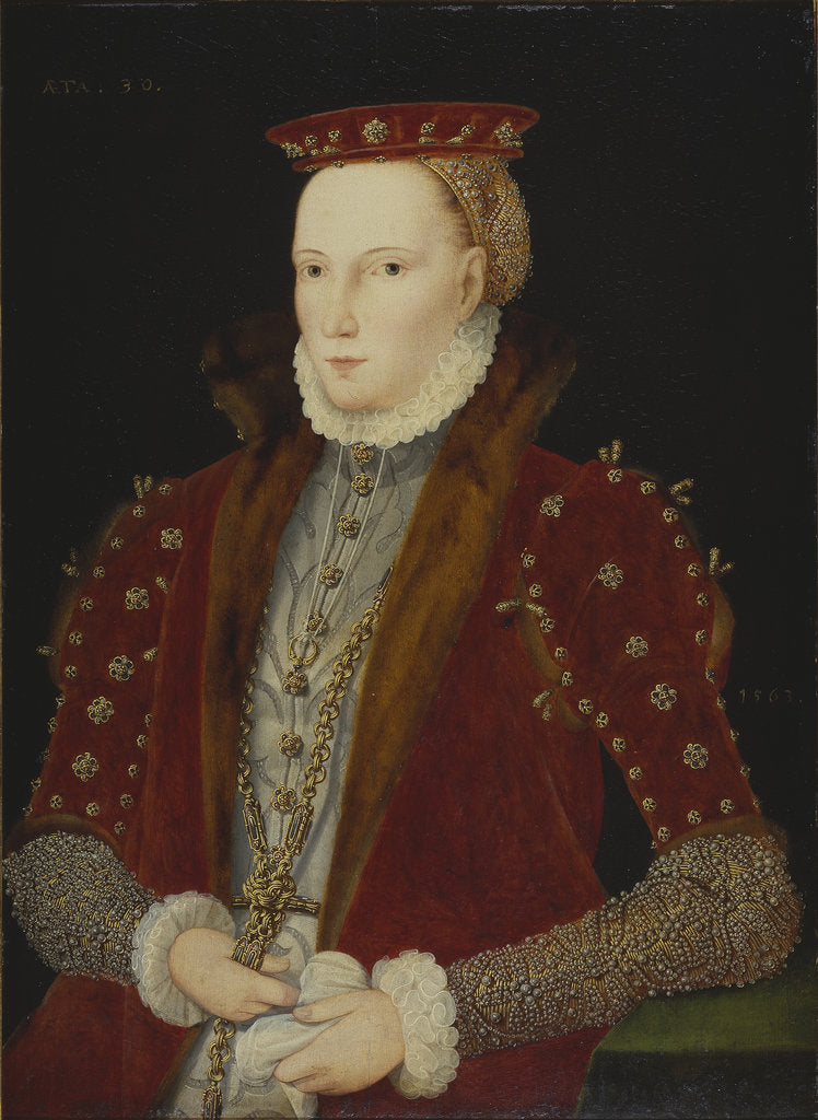 Detail of Portrait of Queen Elizabeth I of England (The Gripsholm Portrait), 1563 by Anonymous
