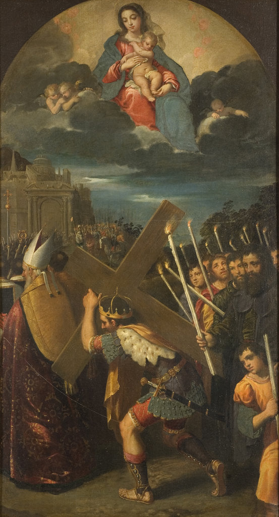 Detail of Emperor Heraclius returns the True Cross to Jerusalem by Anonymous