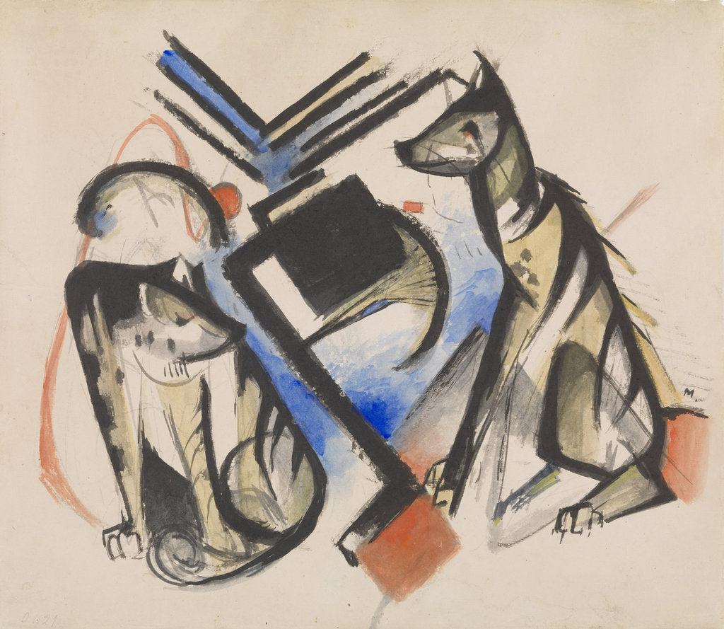 Detail of Two Wolves, 1913 by Anonymous