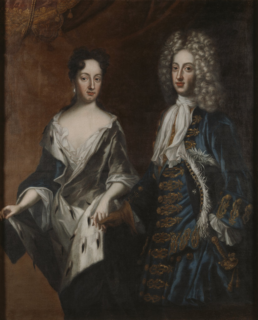 Detail of Frederick IV, Duke of Holstein-Gottorp and Duchess Hedvig Sophia, 1700 by Anonymous