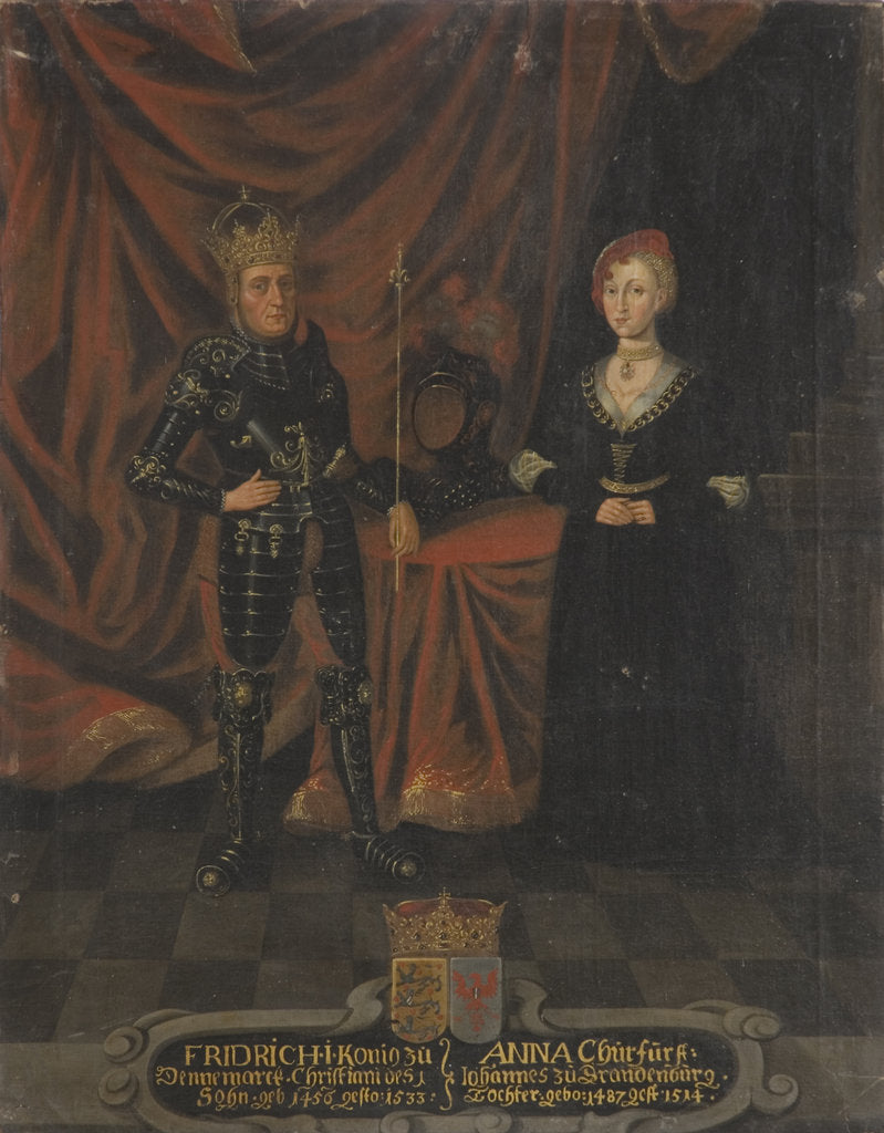 Detail of King Frederick I of Denmark and Anna of Brandenburg by Anonymous