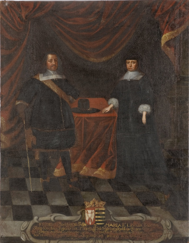 Detail of Duke Frederick III of Holstein-Gottorp und Duchess Marie Elisabeth by Anonymous