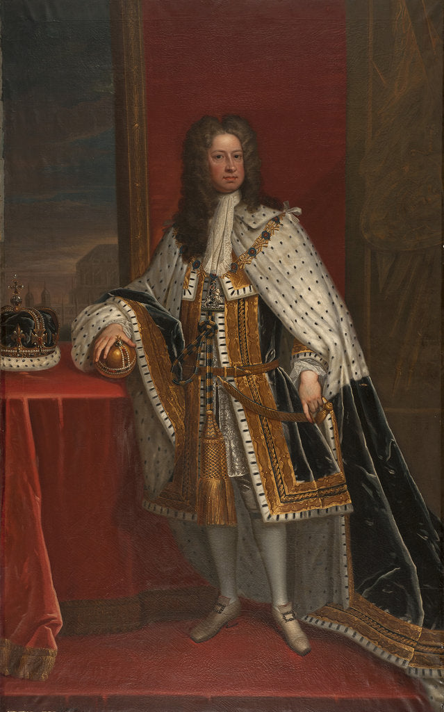 Detail of Portrait of George I of Great Britain by Anonymous