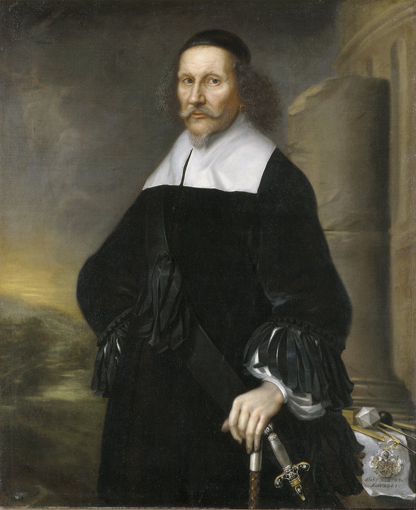 Detail of Portrait of Georg Stiernhielm, 1663 by Anonymous