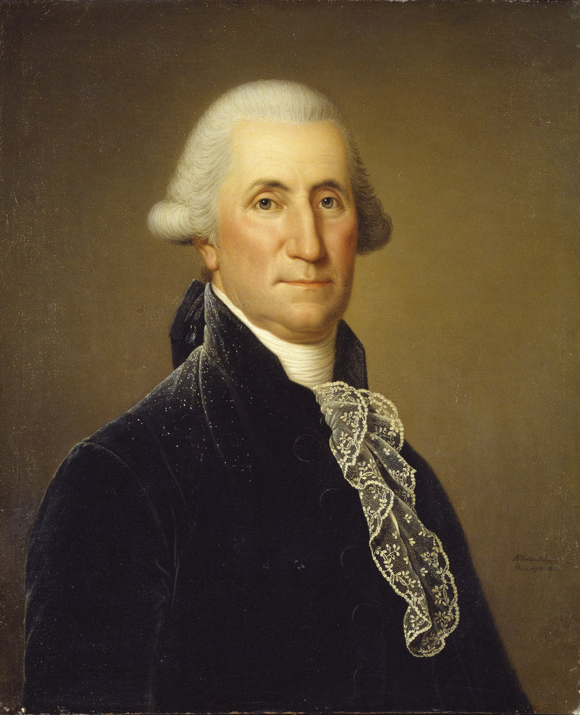 Detail of Portrait of George Washington, 1795 by Anonymous