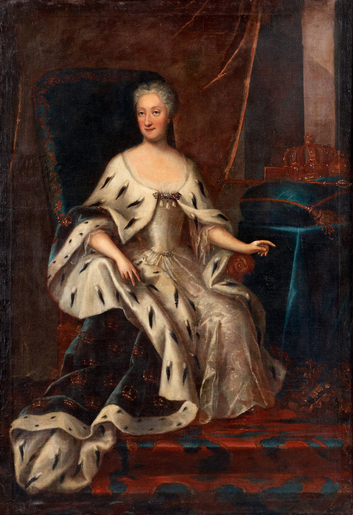 Detail of Portrait of Ulrika Eleonora, Queen of Sweden by Anonymous