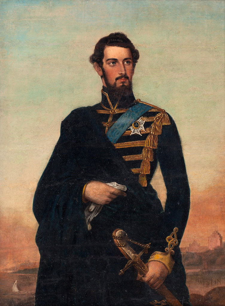 Detail of Portrait of the King Charles XV of Sweden by Anonymous