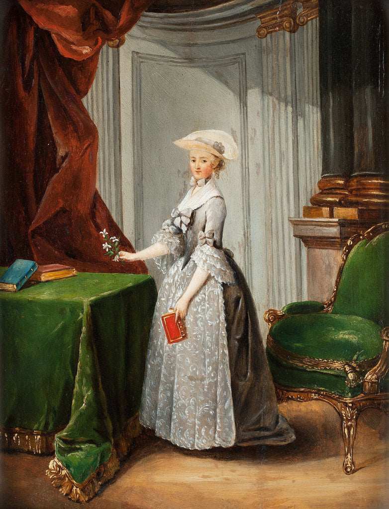 Detail of Portrait of Jeanne-Sophie de Vignerot du Plessis, Comtesse dEgmonte by Anonymous