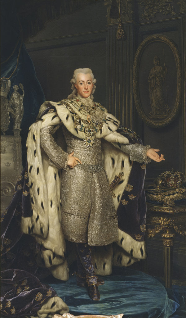 Detail of Portrait of King Gustav III of Sweden, 1777 by Anonymous