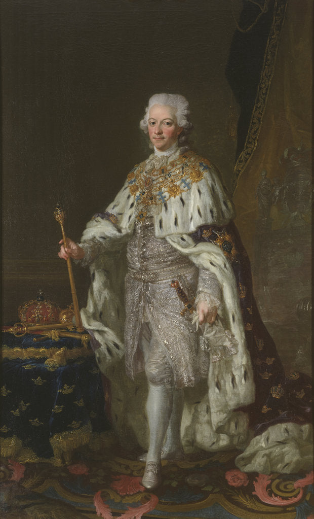 Detail of Portrait of King Gustav III of Sweden by Anonymous