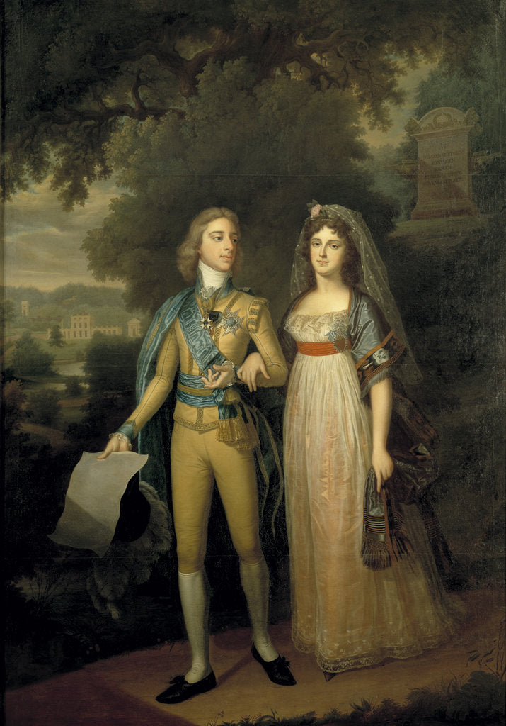 Detail of Portrait of Gustav IV Adolf of Sweden and Frederica Dorothea Wilhelmina of Baden (1781-1 by Anonymous
