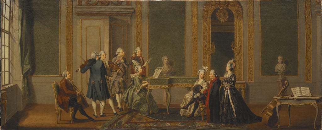 Detail of Gustavian Style Interior with a Musical Party, 1779 by Anonymous