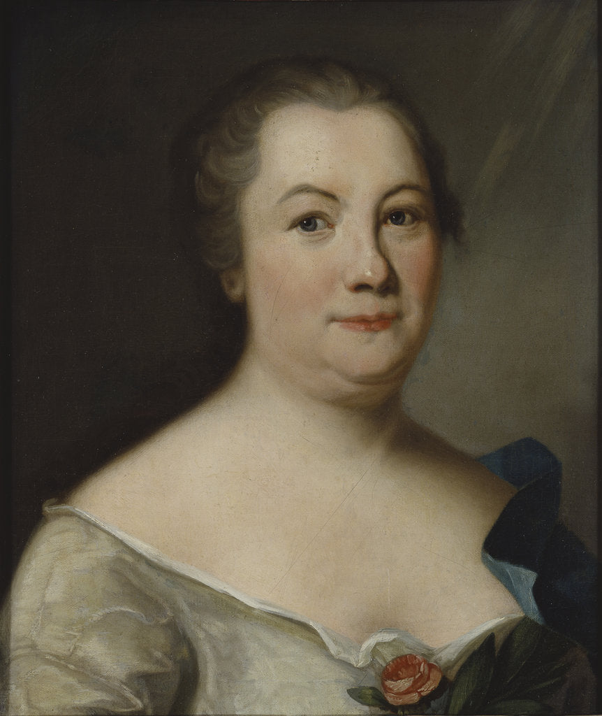 Detail of Portrait of the poet Hedvig Charlotta Nordenflycht by Anonymous